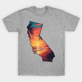 California State Beach Sunset T-Shirt